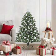 VidaXL sapin de Noël artificiel avec 150 LED vertes, 120 cm PVC et plastique et acier - afbeelding 1