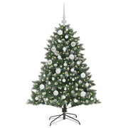 VidaXL sapin de Noël artificiel avec 150 LED vertes, 120 cm PVC et plastique et acier - afbeelding 3