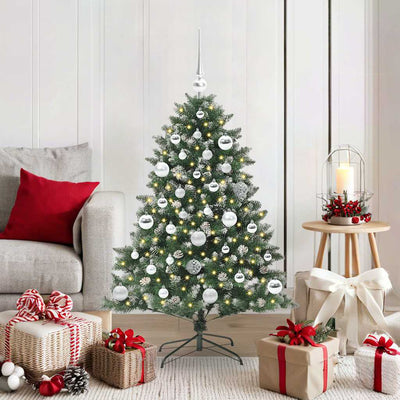 VidaXL sapin de Noël artificiel avec 150 LED vertes, 120 cm PVC et plastique et acier