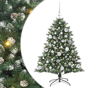 VidaXL sapin de Noël artificiel avec 150 LED vertes, 120 cm PVC et plastique et acier - afbeelding 2