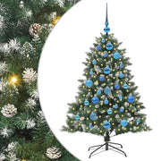 VidaXL sapin de Noël artificiel avec 150 LED vertes, 120 cm PVC et plastique et acier - afbeelding 2