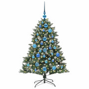 VidaXL sapin de Noël artificiel avec 150 LED vertes, 120 cm PVC et plastique et acier - afbeelding 3