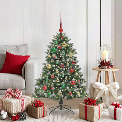 VidaXL sapin de Noël artificiel avec 150 LED vertes, 120 cm PVC et plastique et acier