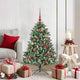 VidaXL sapin de Noël artificiel avec 150 LED vertes, 120 cm PVC et plastique et acier