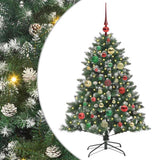 VidaXL sapin de Noël artificiel avec 150 LED vertes, 120 cm PVC et plastique et acier - afbeelding 2