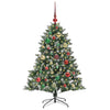 VidaXL sapin de Noël artificiel avec 150 LED vertes, 120 cm PVC et plastique et acier