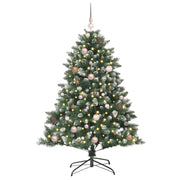 Vidaxx sapin de Noël artificiel avec 150 LED vertes, 150 cm PVC et plastique et acier - afbeelding 3