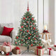 VidaXL sapin de Noël artificiel avec 150 LED vertes, 150 cm PVC et plastique et acier