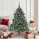 VidaXL sapin de Noël artificiel avec 150 LED vertes, 150 cm PVC et plastique et acier