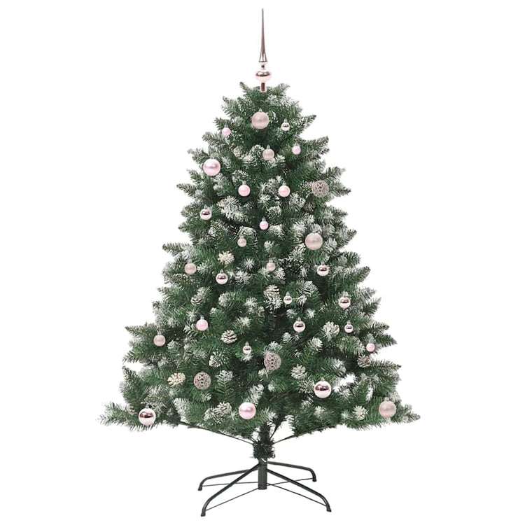 VidaXL sapin de Noël artificiel avec 150 LED vertes, 150 cm PVC et plastique et acier