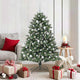 VidaXL sapin de Noël artificiel avec 150 LED vertes, 150 cm PVC et plastique et acier