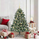 VidaXL sapin de Noël artificiel avec 150 LED vertes, 150 cm PVC et plastique et acier