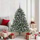 VidaXL sapin de Noël artificiel avec 150 LED vertes, 150 cm PVC et plastique et acier
