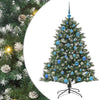 VidaXL sapin de Noël artificiel avec 150 LED vertes, 150 cm PVC et plastique et acier