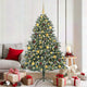 Vidaxx sapin de Noël artificiel avec 300 LED vert 180 cm PVC et plastique et acier