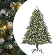Vidaxx sapin de Noël artificiel avec 300 LED vert 180 cm PVC et plastique et acier - afbeelding 2