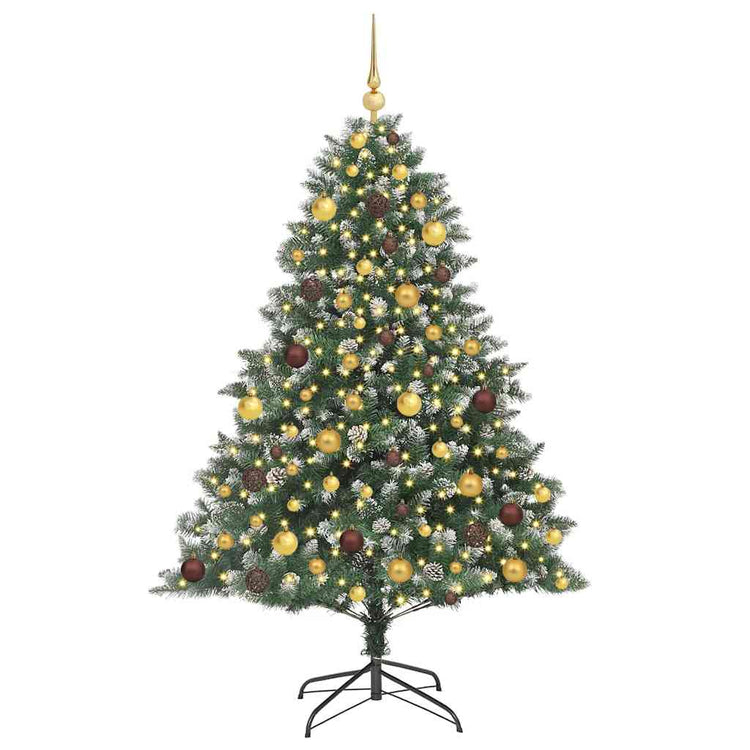 Vidaxx sapin de Noël artificiel avec 300 LED vert 180 cm PVC et plastique et acier