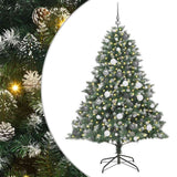Vidaxx sapin de Noël artificiel avec 300 LED vert 180 cm PVC et plastique et acier - afbeelding 2