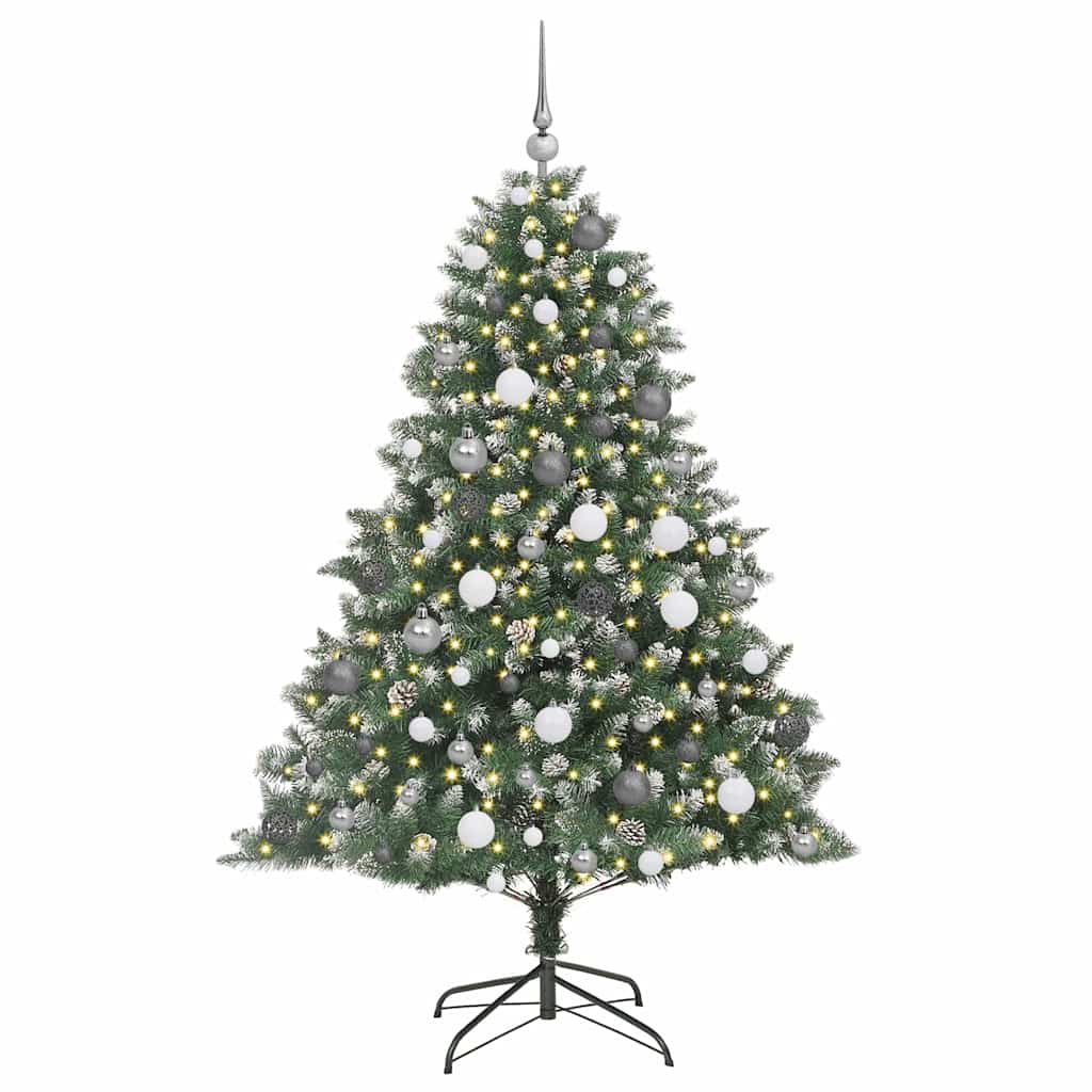 Vidaxx sapin de Noël artificiel avec 300 LED vert 180 cm PVC et plastique et acier