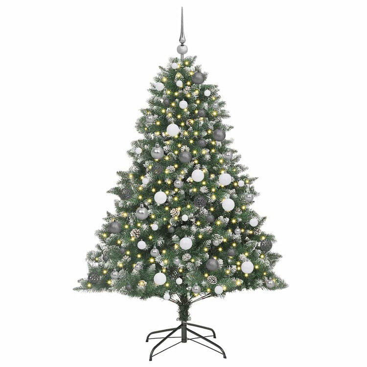 Vidaxx sapin de Noël artificiel avec 300 LED vert 180 cm PVC et plastique et acier