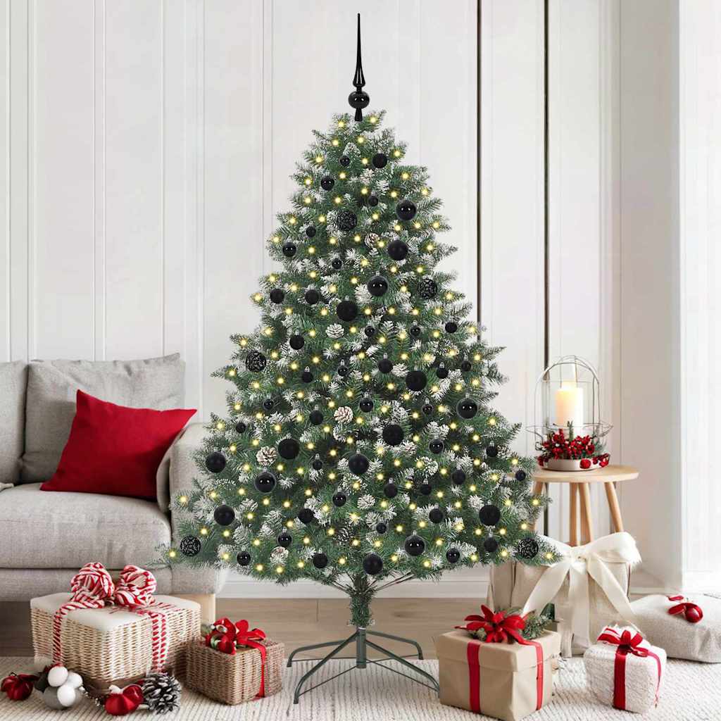 Vidaxx sapin de Noël artificiel avec 300 LED vert 180 cm PVC et plastique et acier