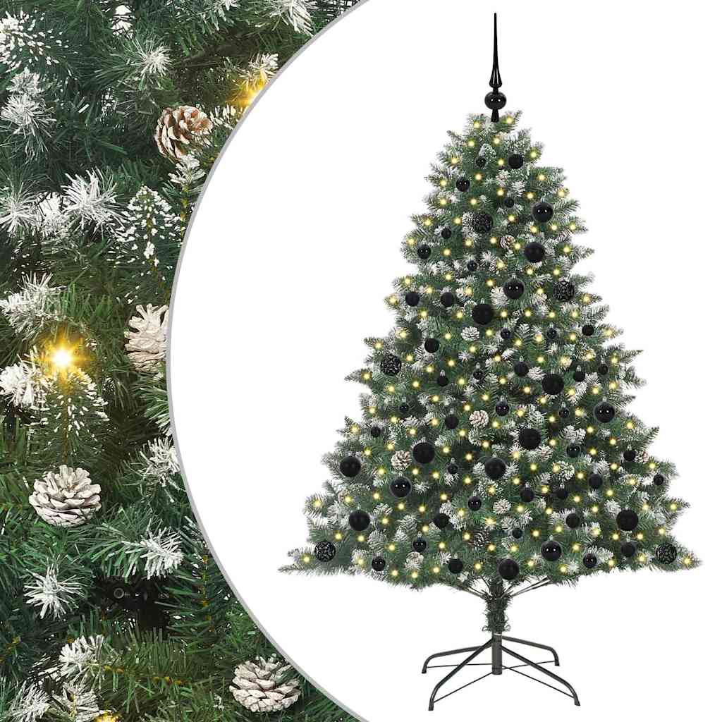 Vidaxx sapin de Noël artificiel avec 300 LED vert 180 cm PVC et plastique et acier