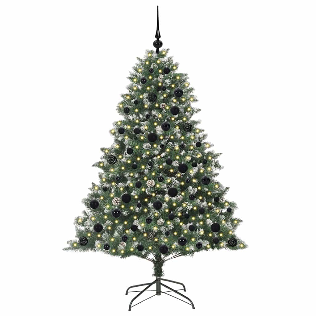 Vidaxx sapin de Noël artificiel avec 300 LED vert 180 cm PVC et plastique et acier