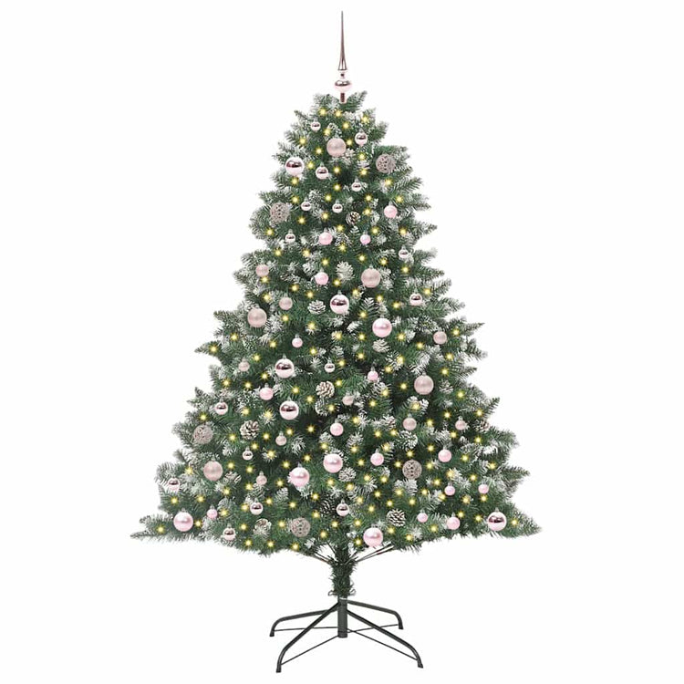 Vidaxx sapin de Noël artificiel avec 300 LED vert 180 cm PVC et plastique et acier