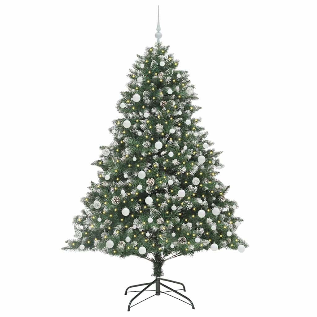 Vidaxx sapin de Noël artificiel avec 300 LED vert 180 cm PVC et plastique et acier