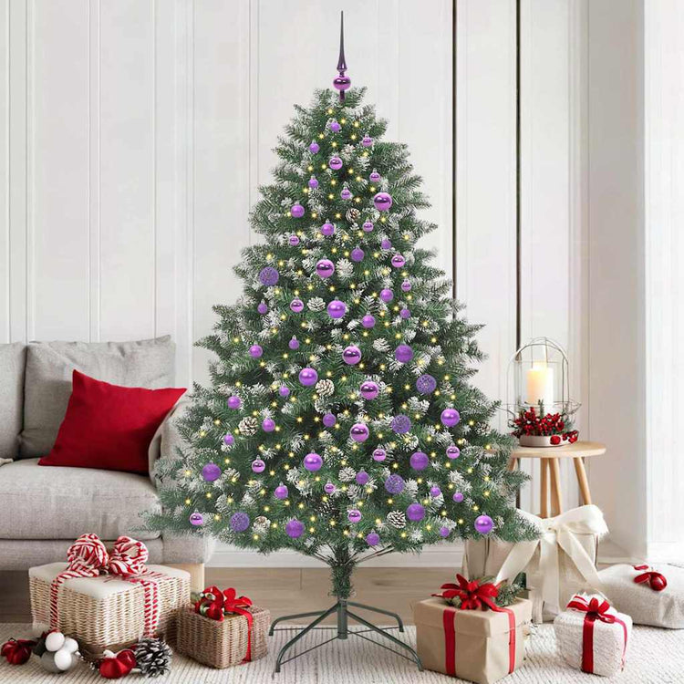 Vidaxx sapin de Noël artificiel avec 300 LED vert 180 cm PVC et plastique et acier