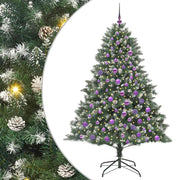 Vidaxx sapin de Noël artificiel avec 300 LED vert 180 cm PVC et plastique et acier - afbeelding 2