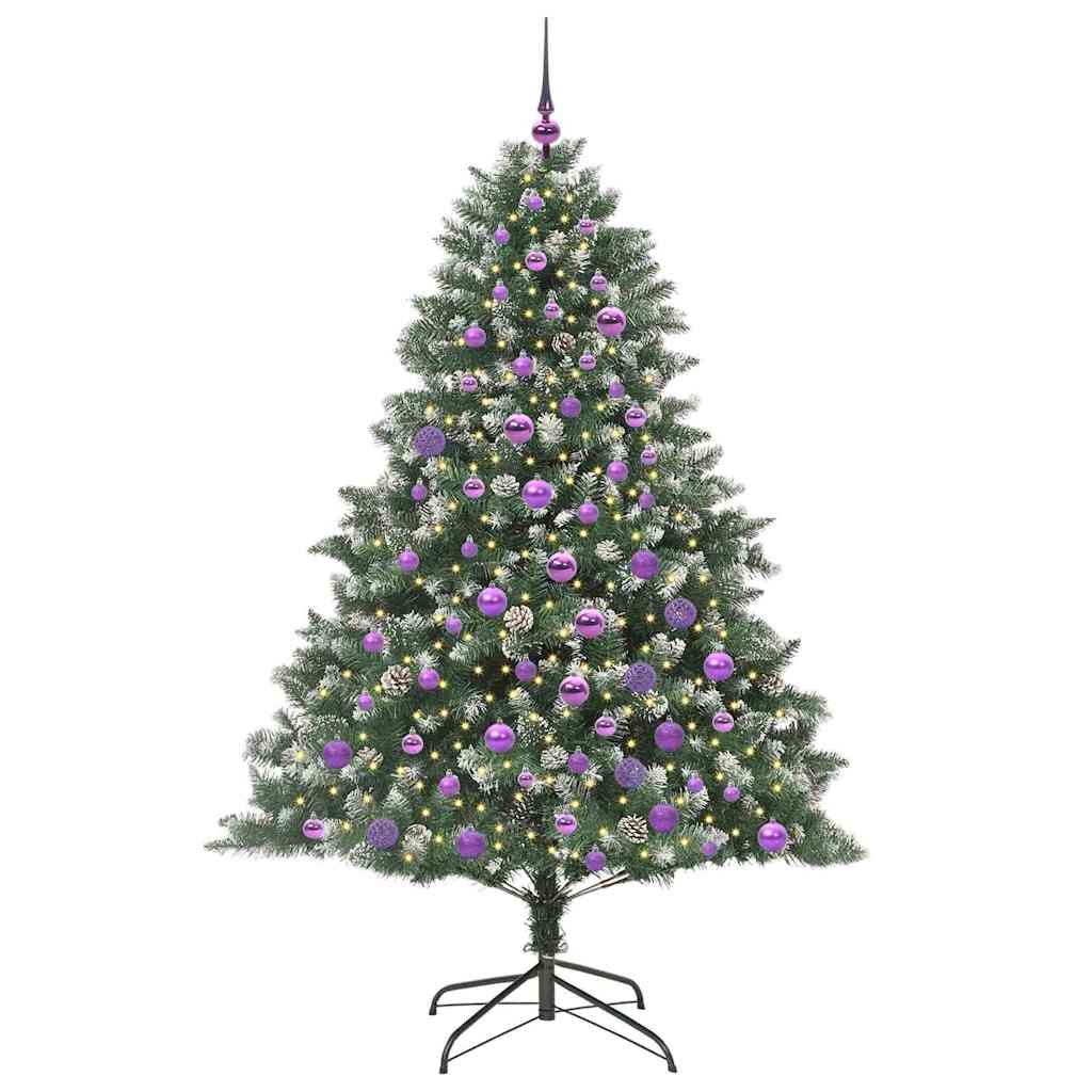 Vidaxx sapin de Noël artificiel avec 300 LED vert 180 cm PVC et plastique et acier