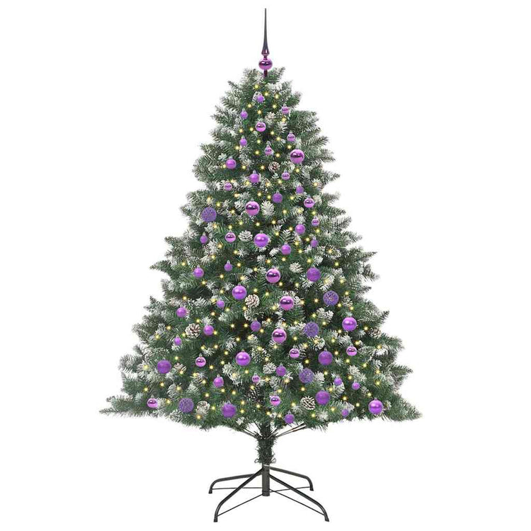 Vidaxx sapin de Noël artificiel avec 300 LED vert 180 cm PVC et plastique et acier