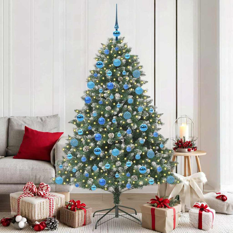 Vidaxx sapin de Noël artificiel avec 300 LED vert 180 cm PVC et plastique et acier