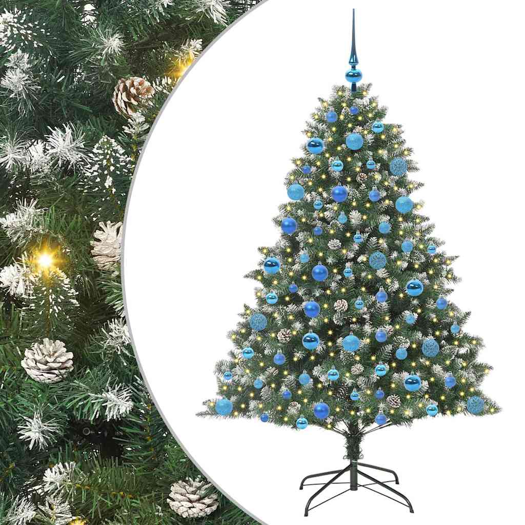 Vidaxx sapin de Noël artificiel avec 300 LED vert 180 cm PVC et plastique et acier