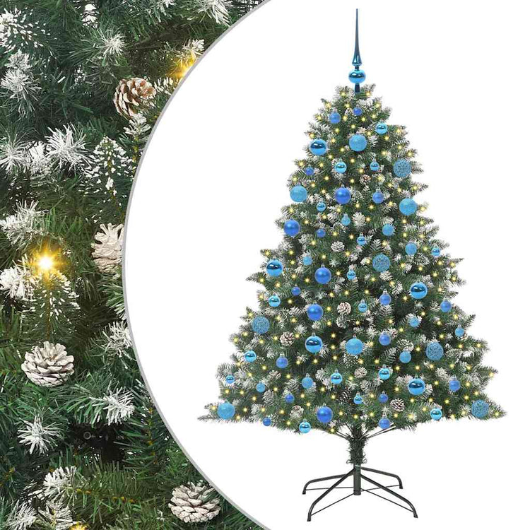 Vidaxx sapin de Noël artificiel avec 300 LED vert 180 cm PVC et plastique et acier