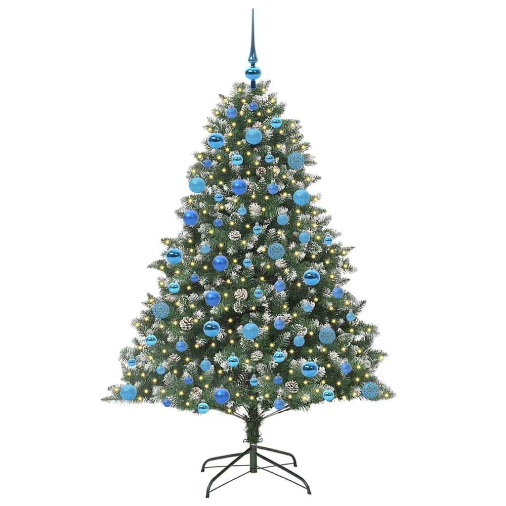 Vidaxx sapin de Noël artificiel avec 300 LED vert 180 cm PVC et plastique et acier