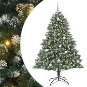 VidaXL sapin de Noël artificiel avec 300 LED vertes, 210 cm PVC et plastique et acier - afbeelding 2