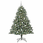 VidaXL sapin de Noël artificiel avec 300 LED vertes, 210 cm PVC et plastique et acier - afbeelding 3