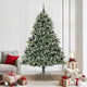 VidaXL sapin de Noël artificiel avec 300 LED vertes, 210 cm PVC et plastique et acier