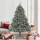VidaXL sapin de Noël artificiel avec 300 LED vertes, 210 cm PVC et plastique et acier