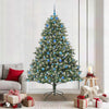 VidaXL sapin de Noël artificiel avec 300 LED vertes, 210 cm PVC et plastique et acier