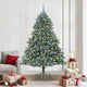 VidaXL sapin de Noël artificiel avec 300 LED vertes, 210 cm PVC et plastique et acier