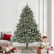 Vidaxx sapin de Noël artificiel avec 300 LED vertes, 240 cm PVC et plastique et acier