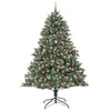 Vidaxx sapin de Noël artificiel avec 300 LED vertes, 240 cm PVC et plastique et acier
