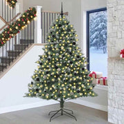 Vidaxx sapin de Noël artificiel avec 300 LED vertes, 240 cm PVC et plastique et acier - afbeelding 1