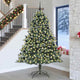 Vidaxx sapin de Noël artificiel avec 300 LED vertes, 240 cm PVC et plastique et acier