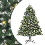 Vidaxx sapin de Noël artificiel avec 300 LED vertes, 240 cm PVC et plastique et acier - afbeelding 2