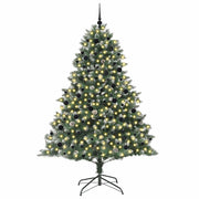 Vidaxx sapin de Noël artificiel avec 300 LED vertes, 240 cm PVC et plastique et acier - afbeelding 3