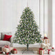 Vidaxx sapin de Noël artificiel avec 300 LED vertes, 240 cm PVC et plastique et acier